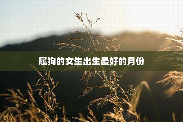 属狗的女生出生最好的月份
