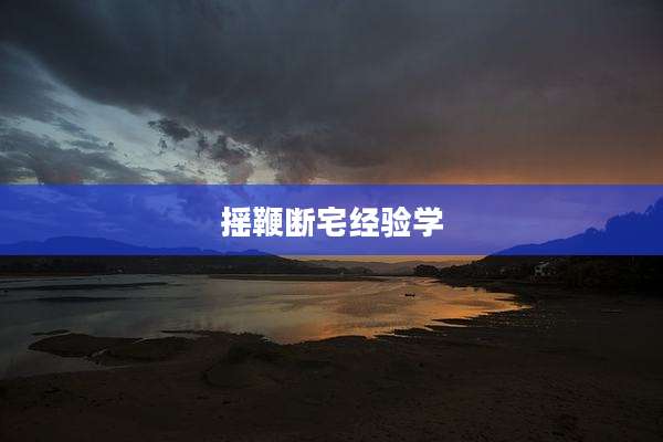 摇鞭断宅经验学