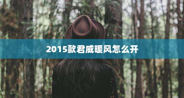 2015款君威暖风怎么开