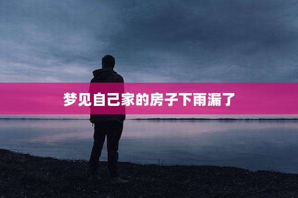 梦见自己家的房子下雨漏了