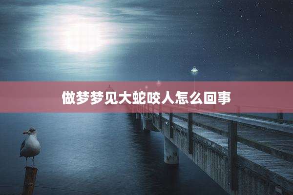 做梦梦见大蛇咬人怎么回事