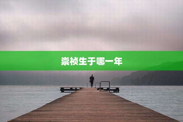 崇祯生于哪一年