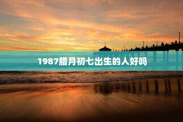 1987腊月初七出生的人好吗