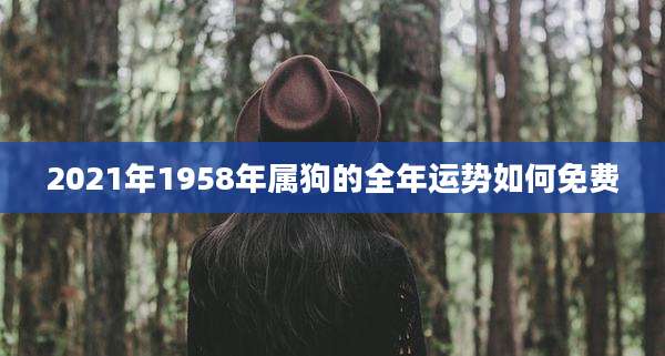 2021年1958年属狗的全年运势如何免费