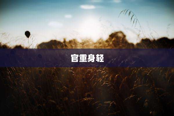 官重身轻