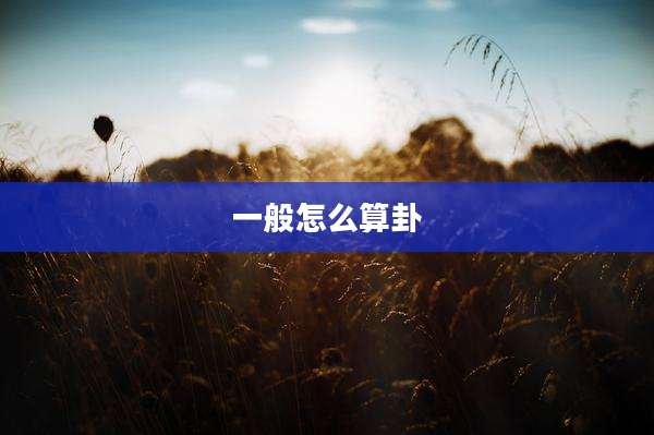 一般怎么算卦