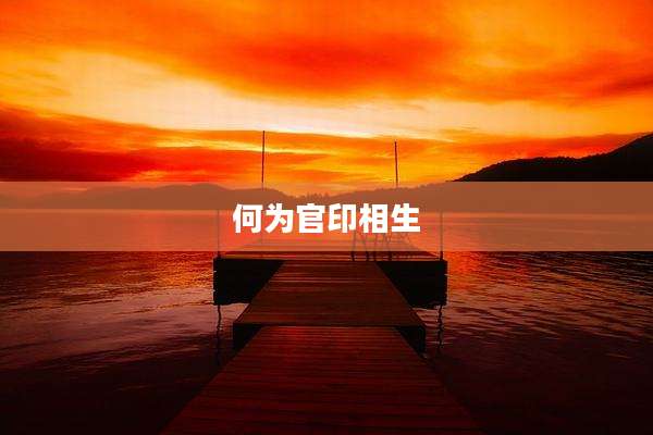 何为官印相生