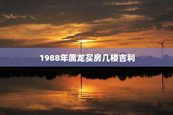 1988年属龙买房几楼吉利