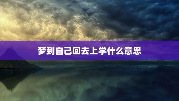 梦到自己回去上学什么意思