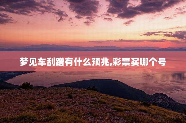 梦见车刮蹭有什么预兆,彩票买哪个号
