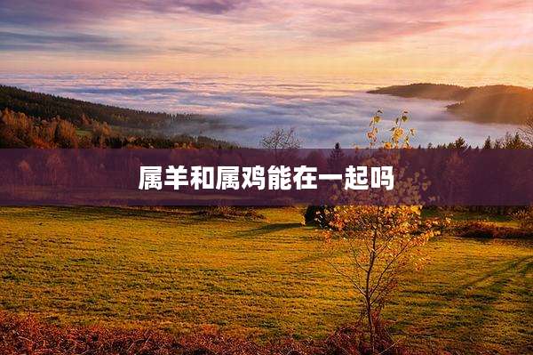 属羊和属鸡能在一起吗