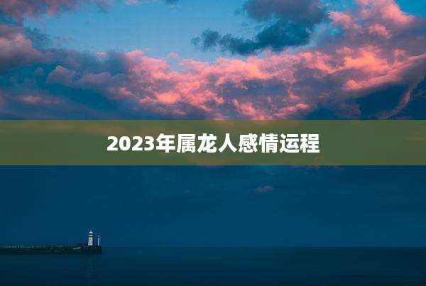 2023年属龙人感情运程