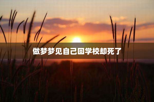 做梦梦见自己回学校却死了