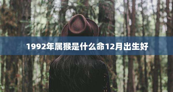 1992年属猴是什么命12月出生好
