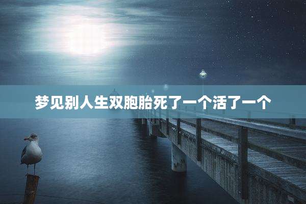 梦见别人生双胞胎死了一个活了一个