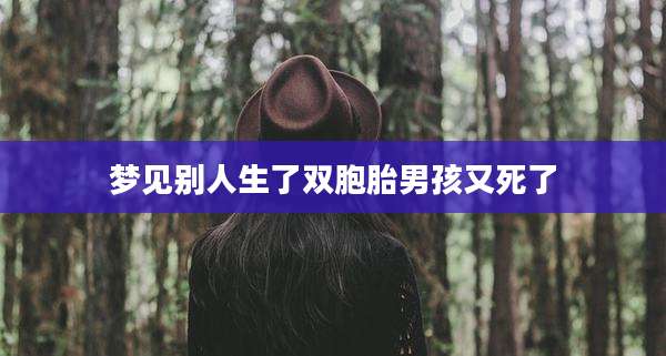 梦见别人生了双胞胎男孩又死了