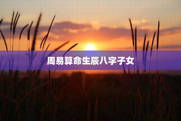 周易算命生辰八字子女