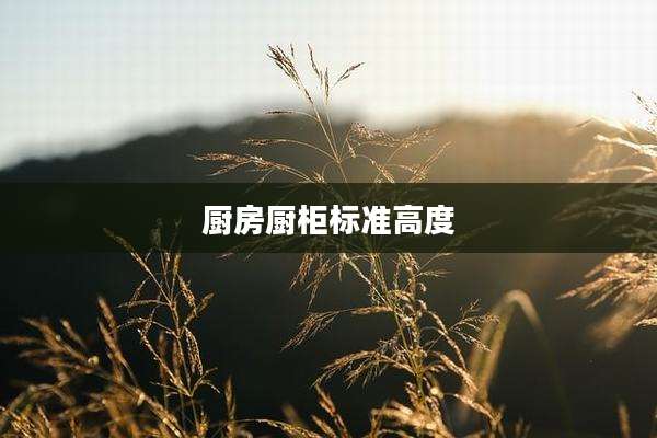 厨房厨柜标准高度
