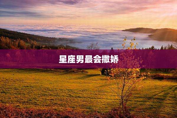 星座男最会撒娇