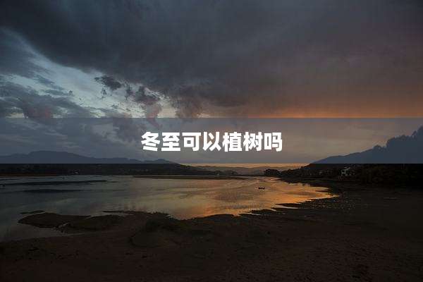 冬至可以植树吗
