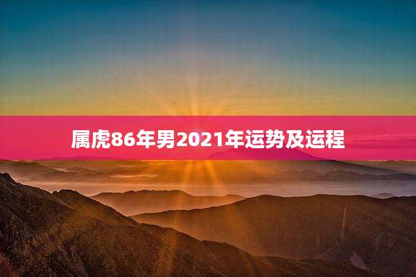属虎86年男2021年运势及运程