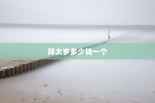 拜太岁多少钱一个
