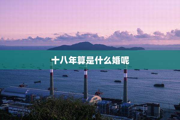 十八年算是什么婚呢