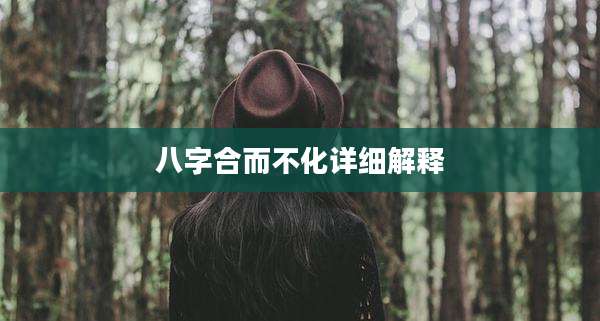 八字合而不化详细解释