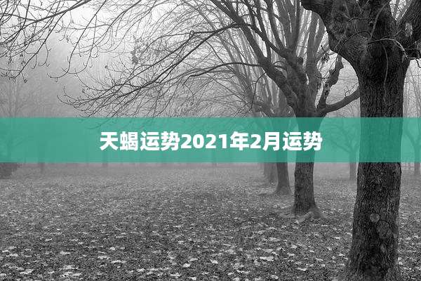 天蝎运势2021年2月运势
