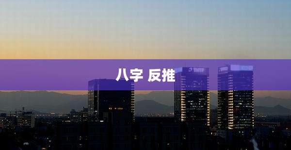 八字 反推