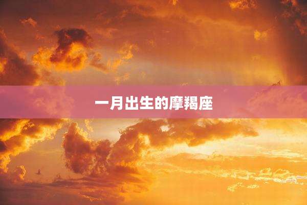 一月出生的摩羯座