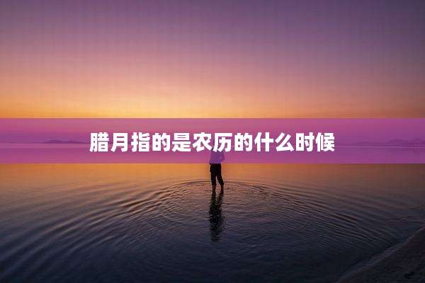 腊月指的是农历的什么时候