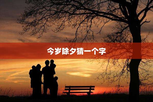 今岁除夕猜一个字