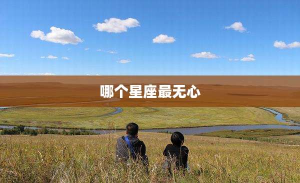 哪个星座最无心