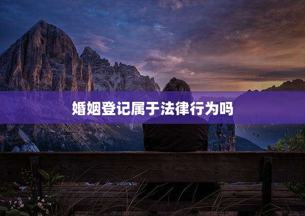 婚姻登记属于法律行为吗