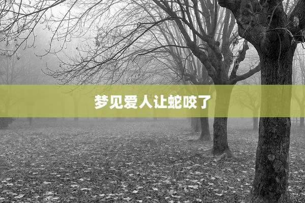 梦见爱人让蛇咬了