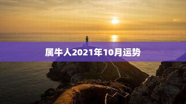 属牛人2021年10月运势