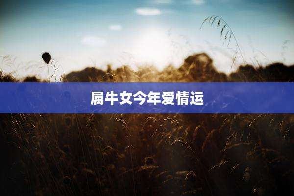 属牛女今年爱情运