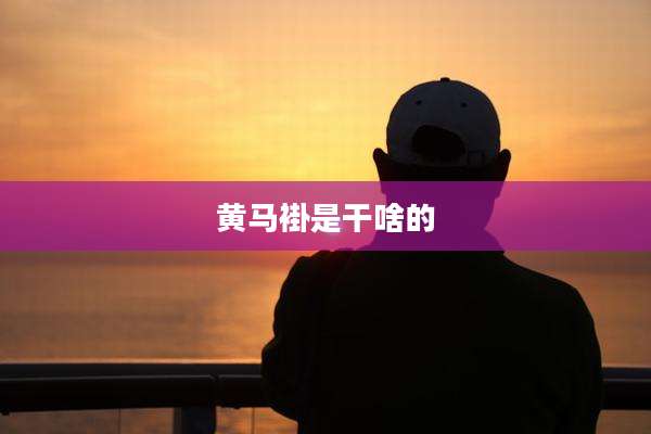 黄马褂是干啥的