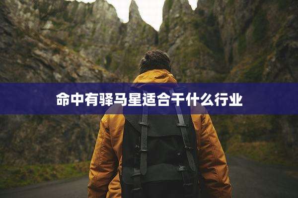 命中有驿马星适合干什么行业