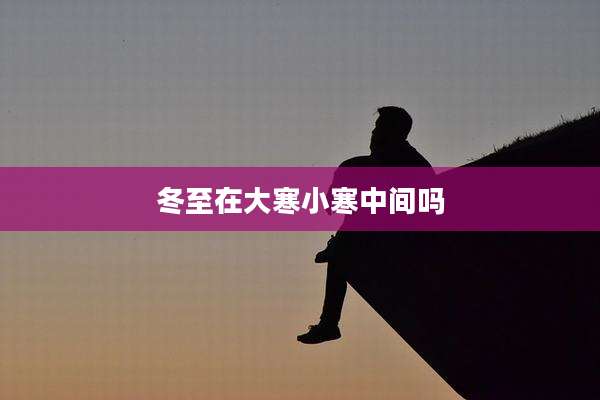 冬至在大寒小寒中间吗
