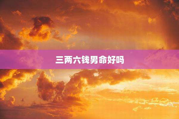 三两六钱男命好吗