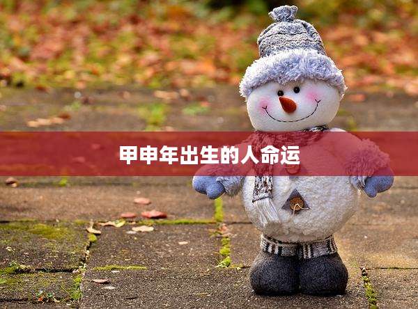 甲申年出生的人命运