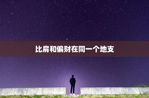 比肩和偏财在同一个地支