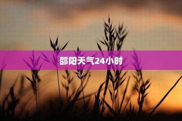 邵阳天气24小时