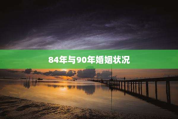 84年与90年婚姻状况