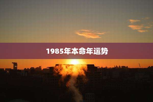 1985年本命年运势