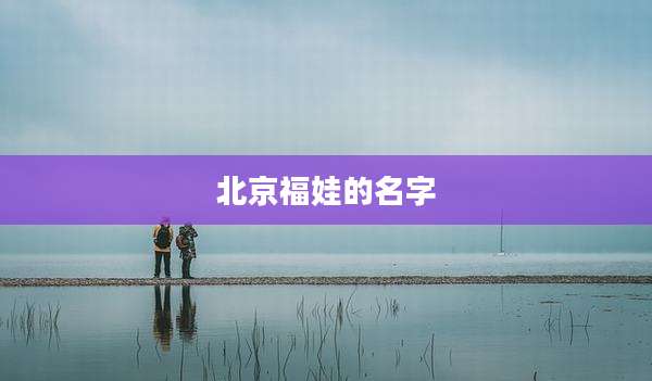 北京福娃的名字