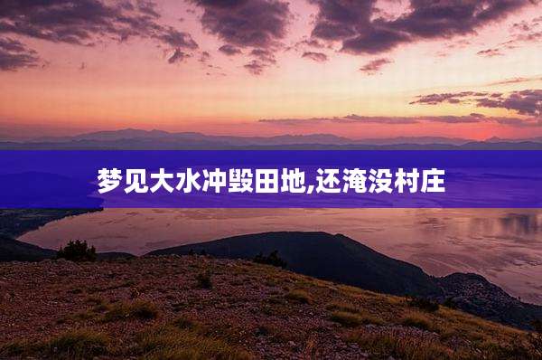梦见大水冲毁田地,还淹没村庄