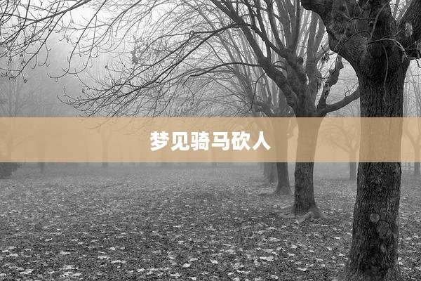 梦见骑马砍人